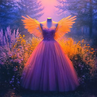 Prismere Ruins style, Midjourney V6.1: haute-couture fashion outfit