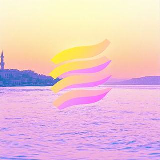 Prismere Ruins style, Midjourney V6.1: bold minimalist logo design for Istanbul city municipal services