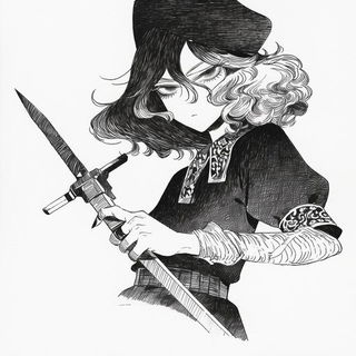 Papercumulus style, Midjourney V6.1: black-and-white manga comic strip