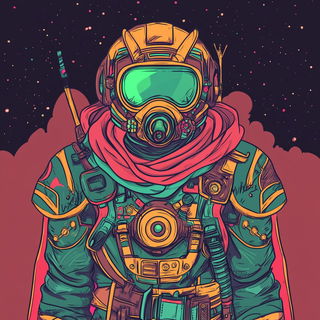 Ring Toss of Reeds style, Midjourney V6.1: concept art character design of retropunk steam knight