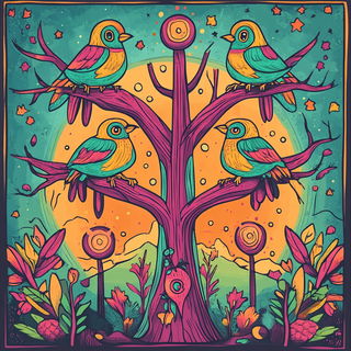 Ring Toss of Reeds style, Midjourney V6.1: traditional folk art