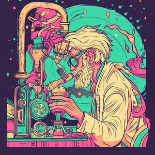 Ring Toss of Reeds style, Midjourney V6.1: editorial illustration for popular scientific magazine cover
