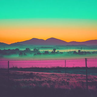 Ring Toss of Reeds style, Midjourney V6.1: realistic landscape photograph of quiet dawn