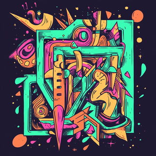 Ring Toss of Reeds style, Midjourney V6.1: typographic composition with large letters