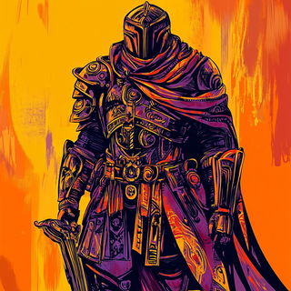 Tealtravertine style, Midjourney V6.1: concept art character design of retropunk steam knight