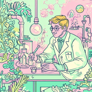 Needleburst style, Midjourney V6.1: editorial illustration for popular scientific magazine cover