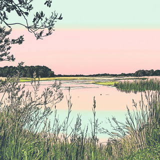 Needleburst style, Midjourney V6.1: realistic landscape photograph of quiet dawn