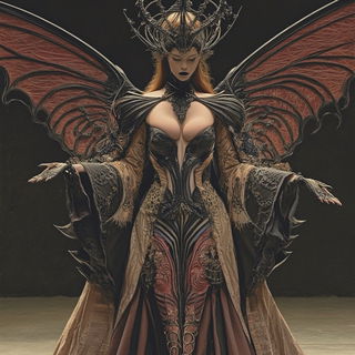 Volcanoriso style, Midjourney V6.1: haute-couture fashion outfit
