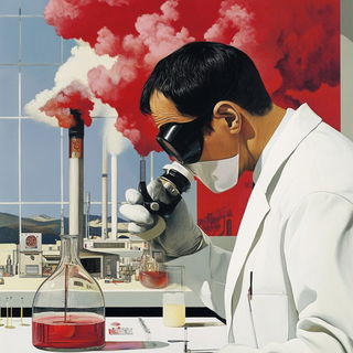 Marblewake style, Midjourney V6.1: editorial illustration for popular scientific magazine cover