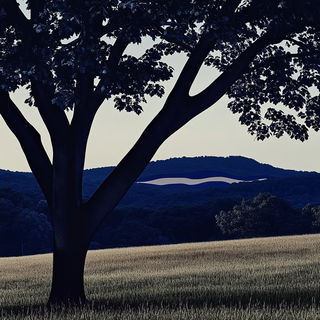 Sunfoil Monument style, Midjourney V6.1: realistic landscape photograph of quiet dawn