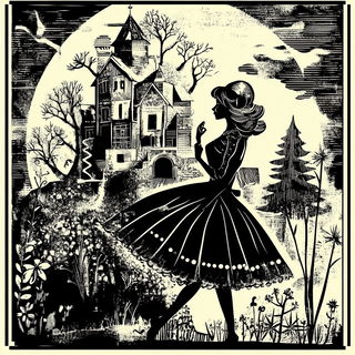 Monsooncrest style, Midjourney V6.1: retro fairy-tale illustration