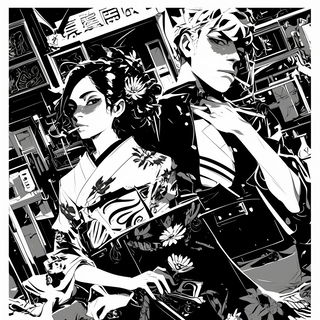 Monsooncrest style, Midjourney V6.1: black-and-white manga comic strip