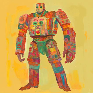 Contourdiagram style, Midjourney V6.1: concept art character design of retropunk steam knight