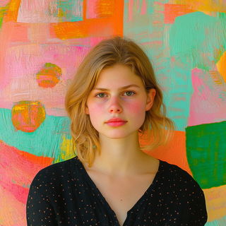 Contourdiagram style, Midjourney V6.1: photographic portrait of female protagonist