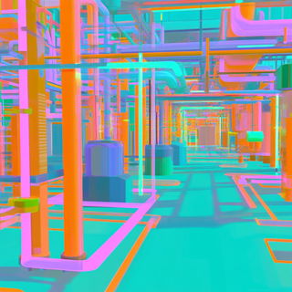 Contourdiagram style, Midjourney V6.1: technical infrastructure blueprint schematics