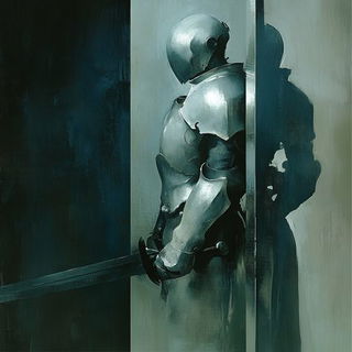 Tealfire Armature style, Midjourney V6.1: concept art character design of retropunk steam knight