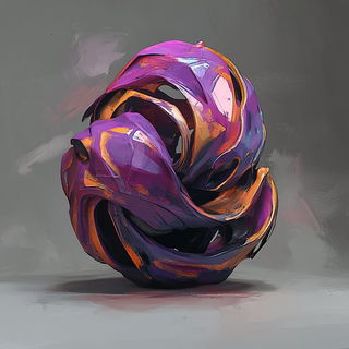 Inkspill Calligraffiti style, Midjourney V6.1: abstract 3D render