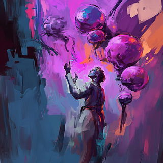 Inkspill Calligraffiti style, Midjourney V6.1: editorial illustration for popular scientific magazine cover