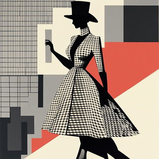 Polkadot Pinup Couture style, Midjourney V6.1: haute-couture fashion outfit
