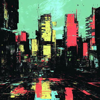 Gablemark style, Midjourney V6.1: megacity with futuristic bioarchitecture