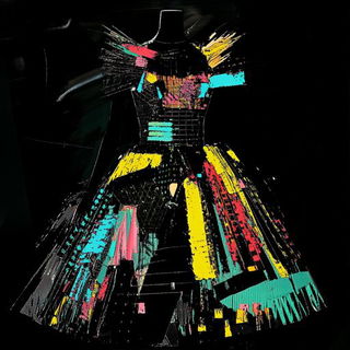 Gablemark style, Midjourney V6.1: haute-couture fashion outfit