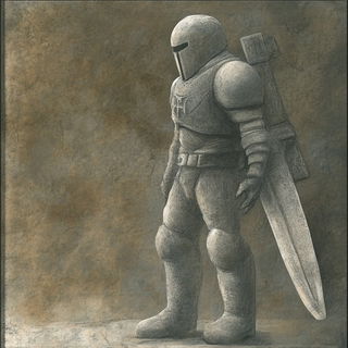 Vernal Escarpment style, Midjourney V6.1: concept art character design of retropunk steam knight