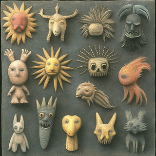 Vernal Escarpment style, Midjourney V6.1: traditional folk art