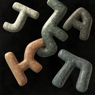 Vernal Escarpment style, Midjourney V6.1: typographic composition with large letters