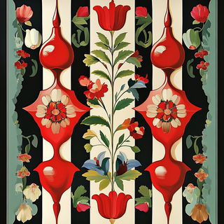 Lunagraphic style, Midjourney V6.1: creative pattern composition