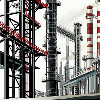 Lunagraphic style, Midjourney V6.1: technical infrastructure blueprint schematics