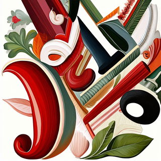Lunagraphic style, Midjourney V6.1: typographic composition with large letters
