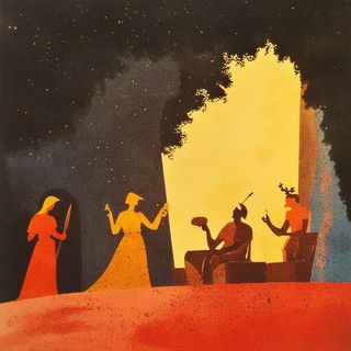 Monolithocrimson style, Midjourney V6.1: classical 18th-century oil painting