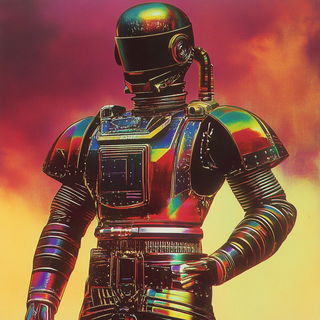 Etchmyth style, Midjourney V6.1: concept art character design of retropunk steam knight
