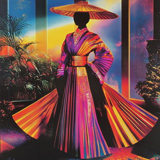 Etchmyth style, Midjourney V6.1: haute-couture fashion outfit