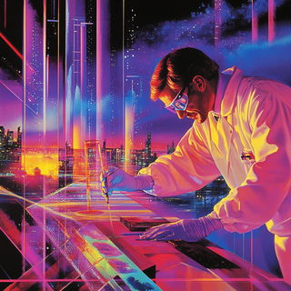 Etchmyth style, Midjourney V6.1: editorial illustration for popular scientific magazine cover