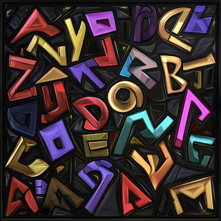 Oceanovista style, Midjourney V6.1: typographic composition with large letters