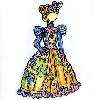 Pagodaflare style, Midjourney V6.1: haute-couture fashion outfit