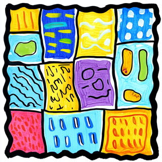 Pagodaflare style, Midjourney V6.1: creative pattern composition
