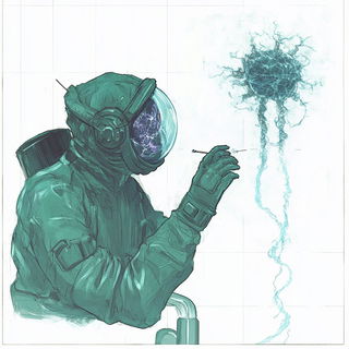 Marketmoss style, Midjourney V6.1: editorial illustration for popular scientific magazine cover
