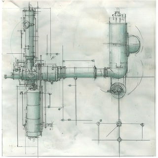 Marketmoss style, Midjourney V6.1: technical infrastructure blueprint schematics