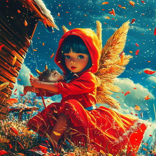 Amber Junctions style, Midjourney V6.1: retro fairy-tale illustration