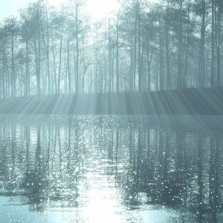 Gildedruin style, Midjourney V6.1: realistic landscape photograph of quiet dawn