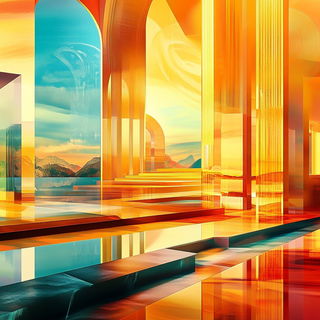 Chlorodye style, Midjourney V6.1: abstract 3D render