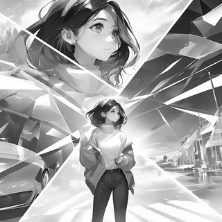 Chlorodye style, Midjourney V6.1: black-and-white manga comic strip