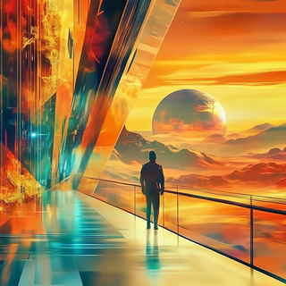 Chlorodye style, Midjourney V6.1: cinematic shot from sci-fi movie