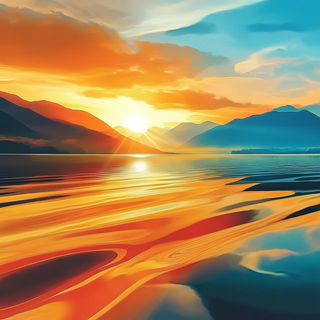 Chlorodye style, Midjourney V6.1: realistic landscape photograph of quiet dawn