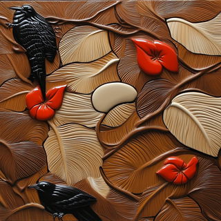 Swirlprint style, Midjourney V6.1: traditional folk art