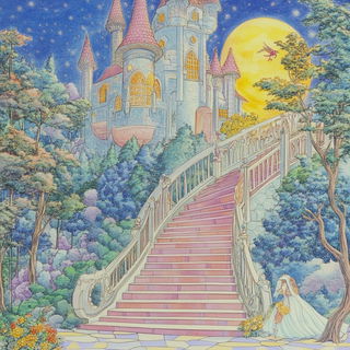 Glitchomorph style, Midjourney V6.1: retro fairy-tale illustration