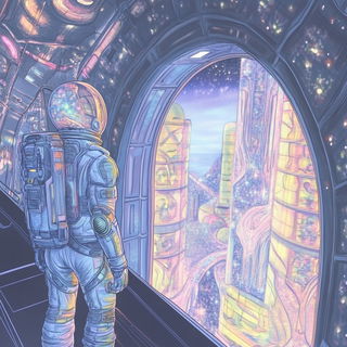 Glitchomorph style, Midjourney V6.1: cinematic shot from sci-fi movie