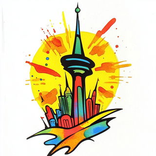 Atelier Red Crane style, Midjourney V6.1: bold minimalist logo design for Istanbul city municipal services